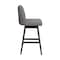 Armen Living Amalie Swivel Bar Stool in Gray Oak Wood Finish with Gray Boucle Fabric 840254332027 - alternate 6